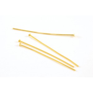 40mm gold stainless steel headpins ( pack of 25)